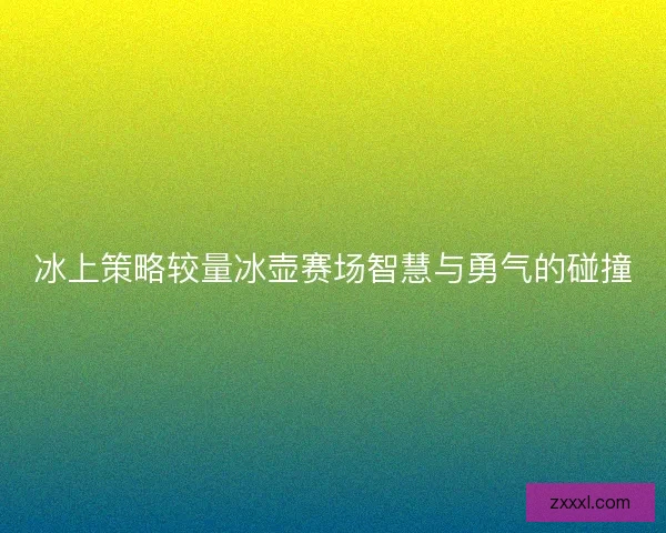 冰上策略较量冰壶赛场智慧与勇气的碰撞